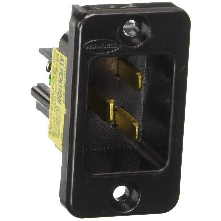 Hubbell H320BL IEC320 オスインレット クランプ付き 20/16アンペア 250...