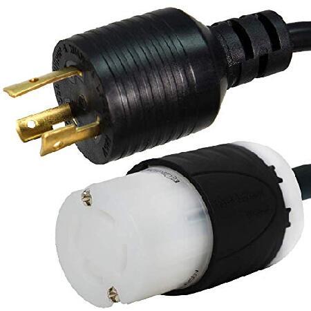 NEMA L6-20P から L14-30R プラグアダプター - 1フィート 20A/250V 1...
