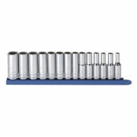 GearWrench 14 Pc. Metric 12 Pt. Deep Socket Set 3/...