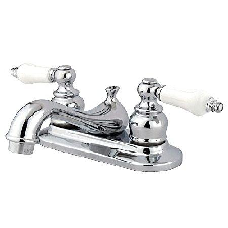 Kingston Brass GKB601B 修復洗面所蛇口 小売ポップアップ付き、クロム、6.88...