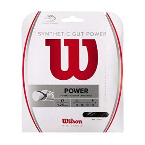 Wilson(ウイルソン) テニス ストリング ガット SYNTHETIC GUT POWER 16 (シンセティック ガット パワー 16) WRZ945200 BLACK (1.30mm) [単張り]｜awa-outdoor