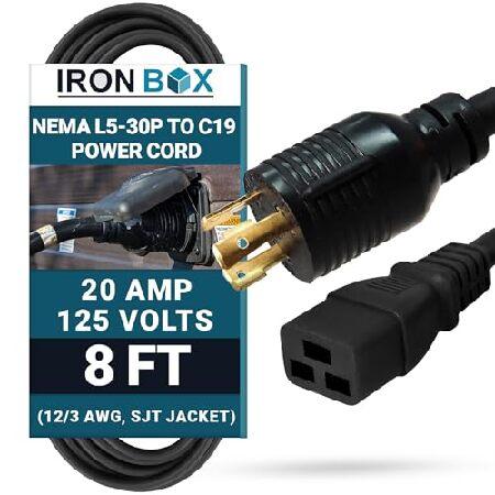 IronBox NEMA L5-30P プラグ - C19コネクター電源コード - 20A、125V...