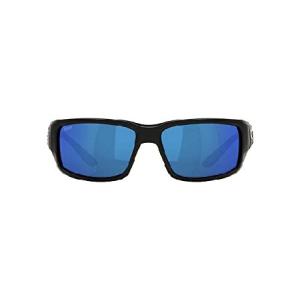 Costa Del Mar TF11OBMP ファンタイルメンズブラックフレームブルーミラー580Pレンズ長方形偏光サングラス