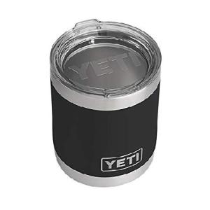 YETI Rambler 10 oz Lowball, Vacuum Insulated, Stainless Steel with Standard Lid, Black｜awa-outdoor