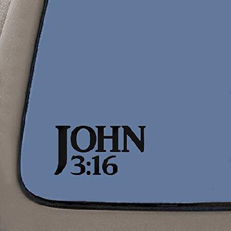 John 3:16 聖書の節 デカールステッカー 7.5インチ×4インチ 宗教的モチベーションを高め...