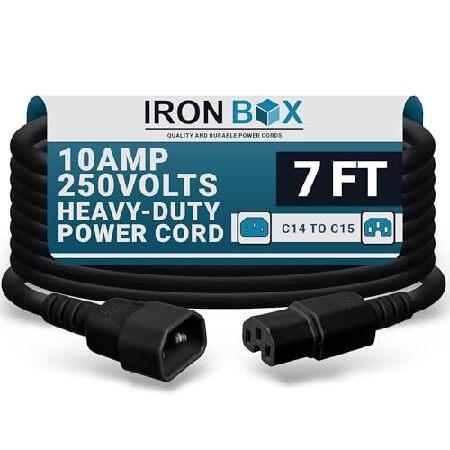 C14-C15 電源コード 10A 250V 18/3 SJT 7フィート