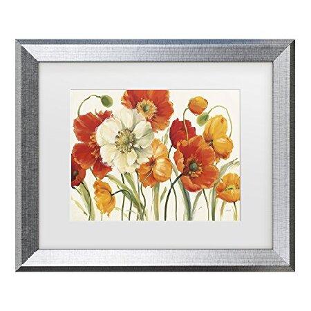 Poppies Melody I by Lisa Audit, White Matte, Silve...