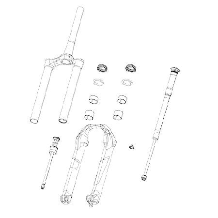 Rockshox スペア-エアトップキャップ Debonairスプライン35mm (トップキャップと...