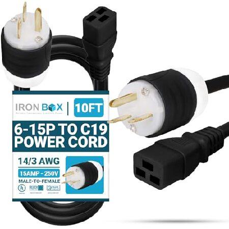AC電源コード6 - 15p to c19 - 15 A/250 V、14 /3 AWG - Iro...