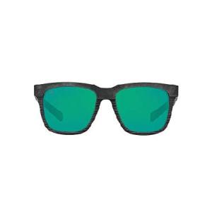 Costa Man サングラス ネットグレー グレーラバーフレーム、グレーレンズ、55mm, ネットグレー/ブルーラバー/グリーンミラー偏光 580g。, 55 mm