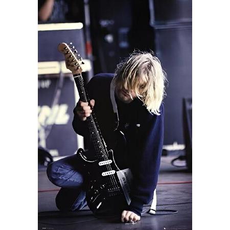 Buyartforless Nirvana - Kurt Cobain Kneeling onステー...
