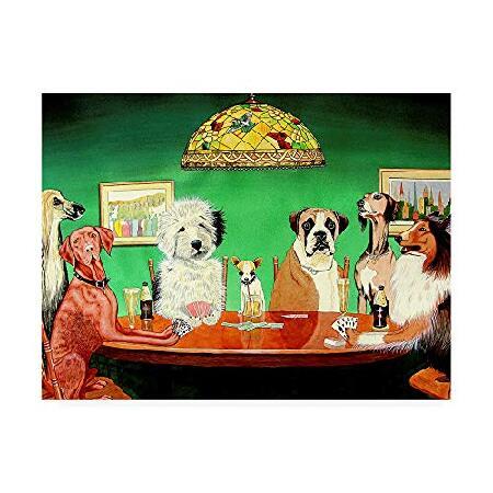 Trademark Fine Art、24x32 ポーカーをする犬 Patrick Sullivan