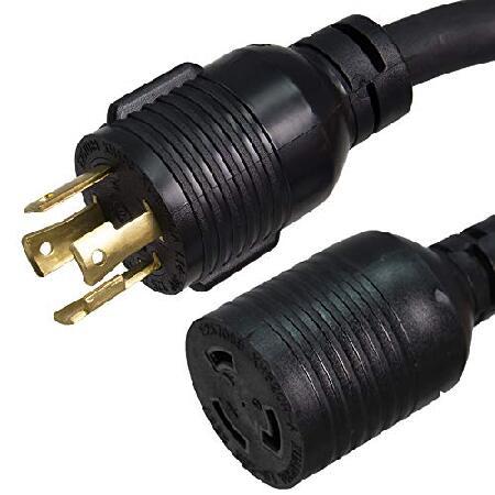 NEMA L14-30P to L6-20R Plug Adapter - 1 Foot, 20A/...