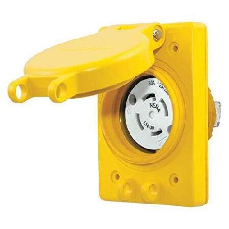 Watertight Locking Receptacle,30,Yellow HUBBELL WI...