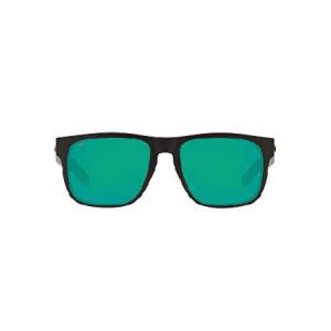 Costa Del Mar メンズ Spearo スクエアサングラス, 遮光/グリーン 鏡面偏光 580g。, 56 mm