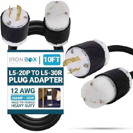 IronBox Electric NEMA L5-20P - L5-30R プラグアダプター電源コー...