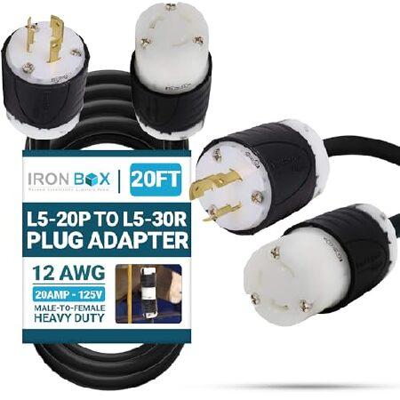 IronBox Electric NEMA L5-20P - L5-30R プラグアダプター電源コー...