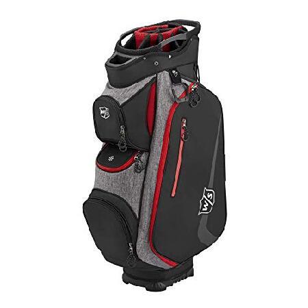 Wilson Xtra Cart Golf Bag, Black/Grey/Red, OSFA