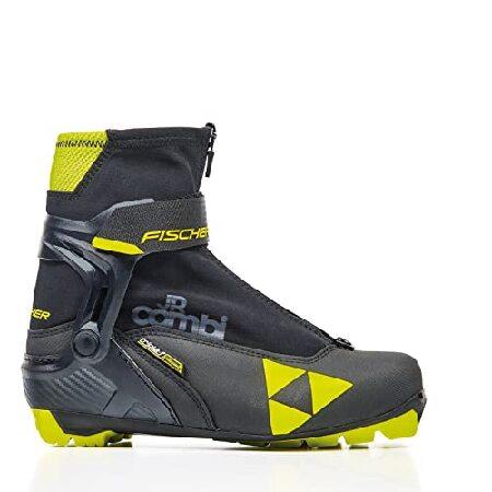 Fischer JR Combi Nordic Boots, Color: Black/Yellow...