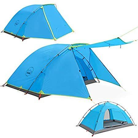 KAZOO 2人用 キャンプテント アウトドア 防水 ファミリー大型テント 2人用 簡単セットアップ...