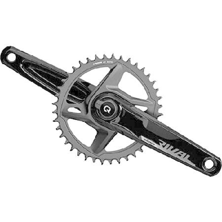 SRAM Rival 1 AXS ワイドパワーメータークランクセット - 175mm、12速、46t...