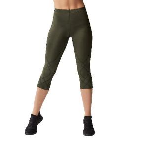 CW-X womens Cw-x Women's Stabilyx Joint Support 3/4 Capri Tight Compression Pants, Forest Night, Small