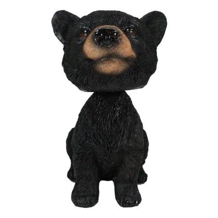 Ebros ギフト 素朴な森林 黒熊 カブボブルヘッド置物 高さ6インチ 野生動物 動物 スピリット...
