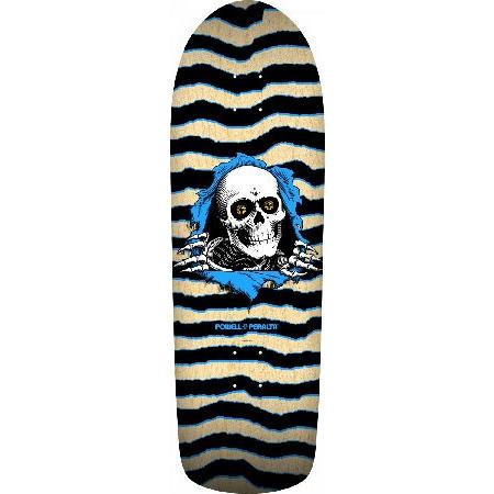 Powell Peralta オールドスクール リッパー スケートボードデッキ ナチュラル/ブルー ...