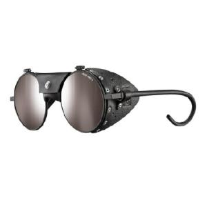 Julbo Vermont クラシックサングラス 男女兼用 | SpectronまたはAlti Arcレンズ サイドシールド付き 氷河登山用, ブラックフレーム - ブラウンAlti Arc 4レンズ