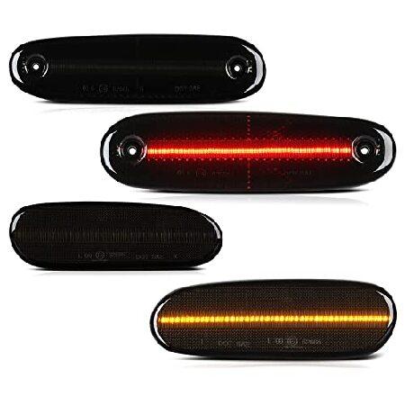 VIPMOTOZ Full LED Front Amber+Rear Red Side Marker...