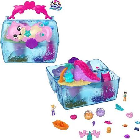 Polly Pocket Playset with 2 Dolls, Surprise Access...