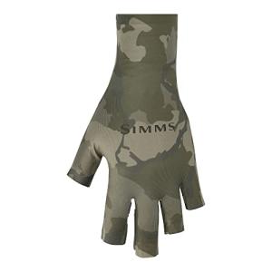Simms SolarFlex UPF 50 Fingerless Fishing Gloves, Unisex, Regiment Camo Olive Drab, XX-Large｜awa-outdoor