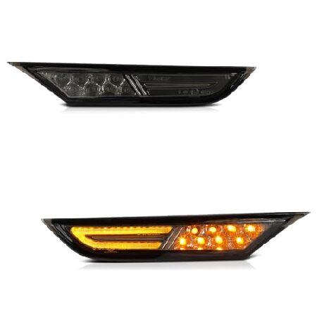 VIPMOTOZ Full LED Strip Front Side Marker Lights F...