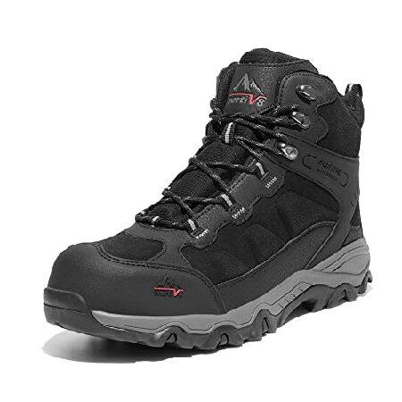 NORTIV 8 Waterproof Steel Toe Boots for Men Slip R...