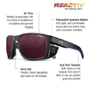 [Julbo] Shieldサングラス、ブルー、Lの詳細画像1