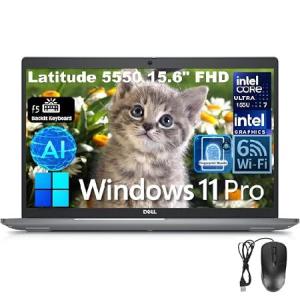 Dell Latitude 5550 ビジネスAIノートパソコン、15.6インチFHDコンピューター、Intel 12-Core Ultra 7 155U (Beat i7-1355U)、64GB DDR5 RAM、1TB PCIe SSD、WiF