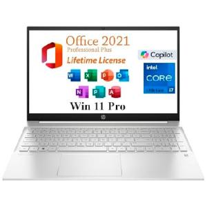 HP Pavilion Business Laptop (2024), 15.6” FHD Display,with Free Lifetime Office 2021,13th Gen Intel Core i7-1355U (10-core),32GB RAM, 2TB PCIe SSD, C