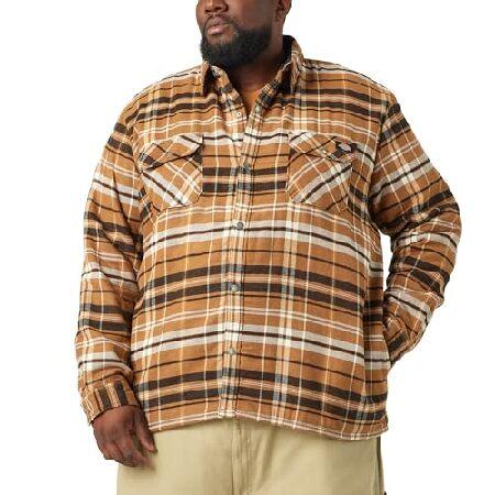 MENS SHERPA LINED FLANNEL SHIRT JACKET W/HYDROSHLD...