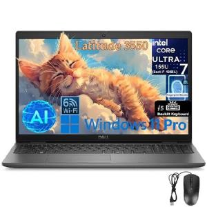 Dell Latitude 5550 15 5000 15.6インチ FHD ビジネス AIノートパソコン。Intel 12-Core Ultra 5 135U (Beat i7-1355U)、64GB DDR5 RAM、1TB SSD、WiFi 6、BT 5.