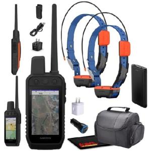 Garmin Alpha 300 Handheld Advanced Tracking and Training System for Hunting Dogs Bundle with 2X Garmin Dog Collars Alpha T20 Dog Tracking Collar with