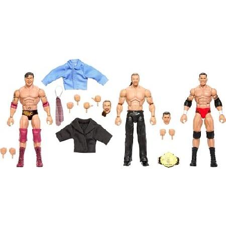 Mattel WWEエリートエボリューション 3パック アクションフィギュア＆アクセサリーセット、6...