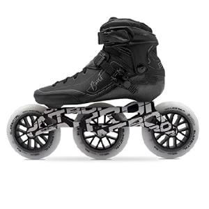 Bont セミレースIIIインラインスケート - 2PFユニティ11.8インチフレーム + エレメンタル125mmホイール + ABEC7ベアリング(ブラック、4)