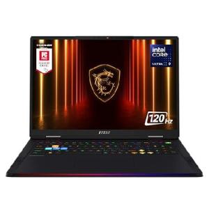 MSI Raider 18 HX AI 18インチ 120Hz UHD+ ゲーミングノートパソコン:Intel Core U9-285HX、NVIDIA Geforce RTX 5080、64GB DDR5、4TB NVMe SSD、Thunderbolt 5