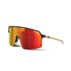 Julbo Intensity Performance Sunglasses for Men ＆ Women for Biking, Running, Hiking - 100% UV Protection, Ergonomic Fit, Lightweight, Army Frame -Tan