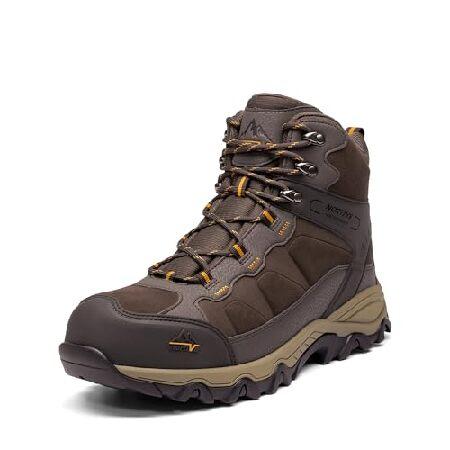 NORTIV 8 Waterproof Steel Toe Boots for Men Slip R...