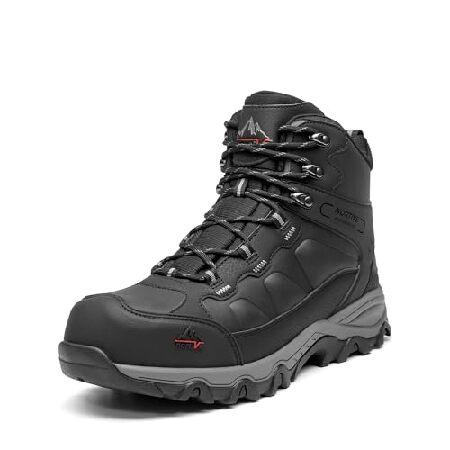 NORTIV 8 Waterproof Steel Toe Boots for Men Slip R...