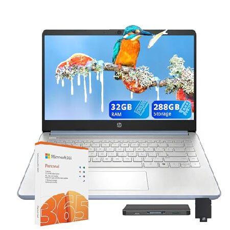 HP Stream 14" HD Laptop, Intel Celeron N150, 32GB ...