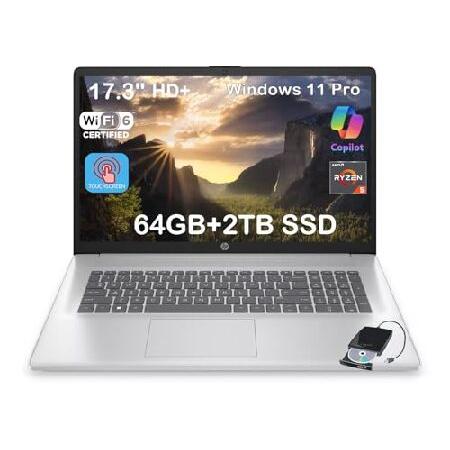 HP 17 Laptop, 17.3" HD+ Touchscreen Display, 64GB ...