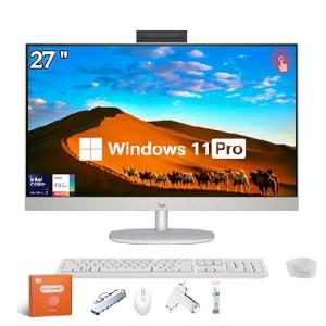 HP 27’’ Touchscreen All in One Desktop Computer, FHD IPS Eye Care Display, Intel 12-Core Ultra 7, Adjustable Height, 64GB DDR5, 4TB SSD, Win 11 Pro,