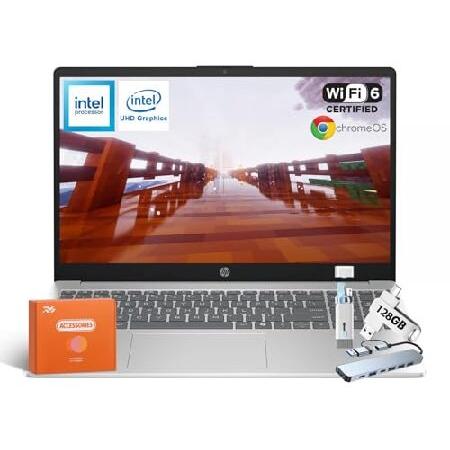 HP 2025 Chromebook Laptop, Intel Quad-Core N200 Pr...